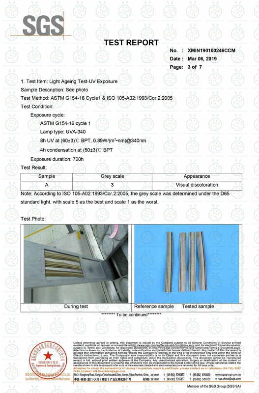 หลังคามุงด้วยหญ้าสังเคราะห์ทนไฟและรายงานผลการทดสอบการสัมผัสรังสียูวีตามมาตรฐาน UL 94-2013